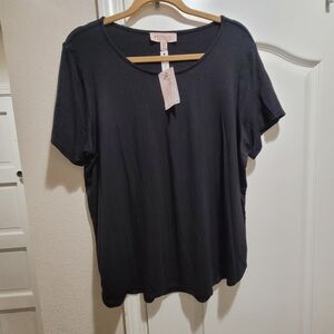 Philosophy Woman Black Short Sleeve Top – Size 2X - NWT